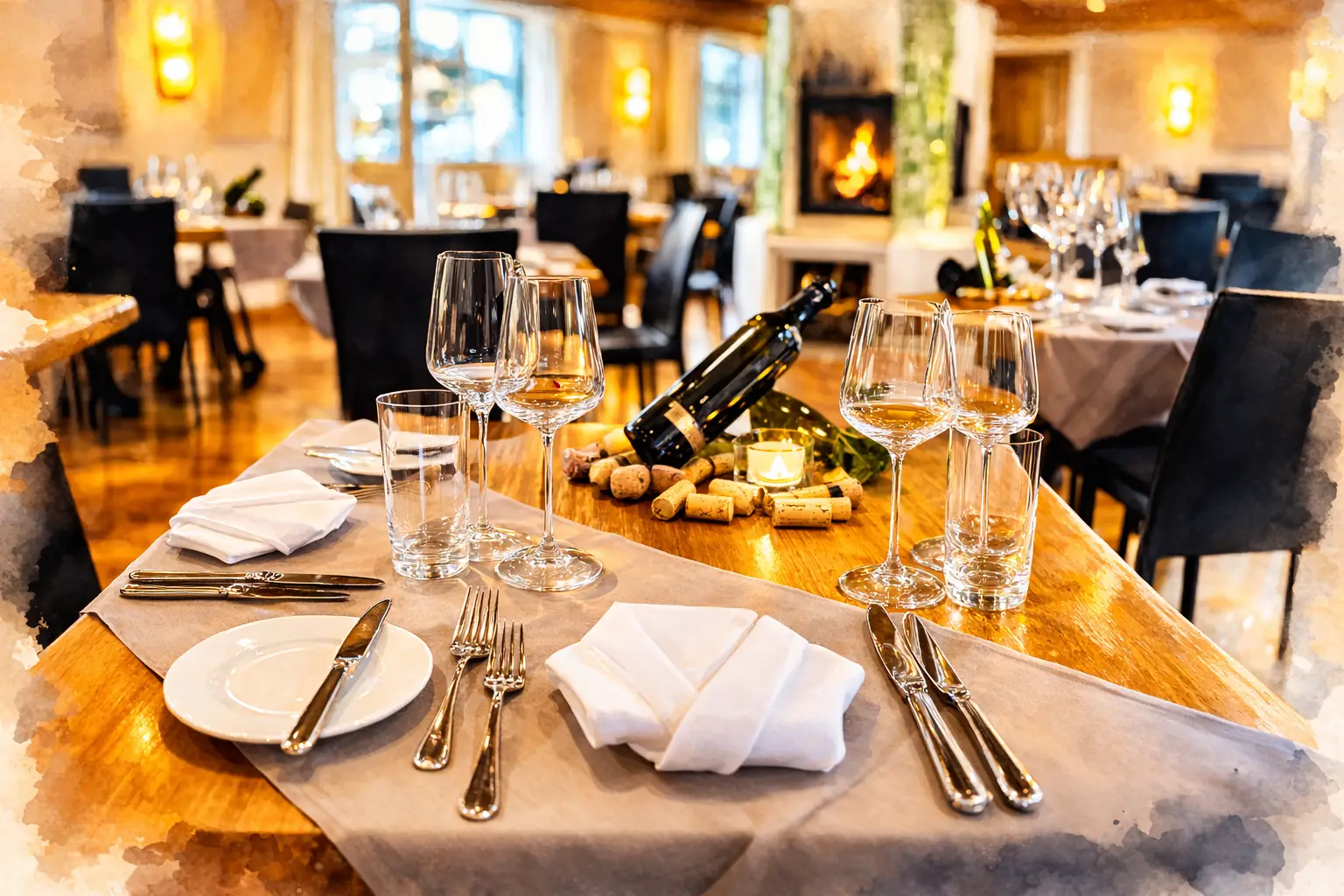 Festlich gedeckter Tisch im Gasthof Kreuz Egerkingen